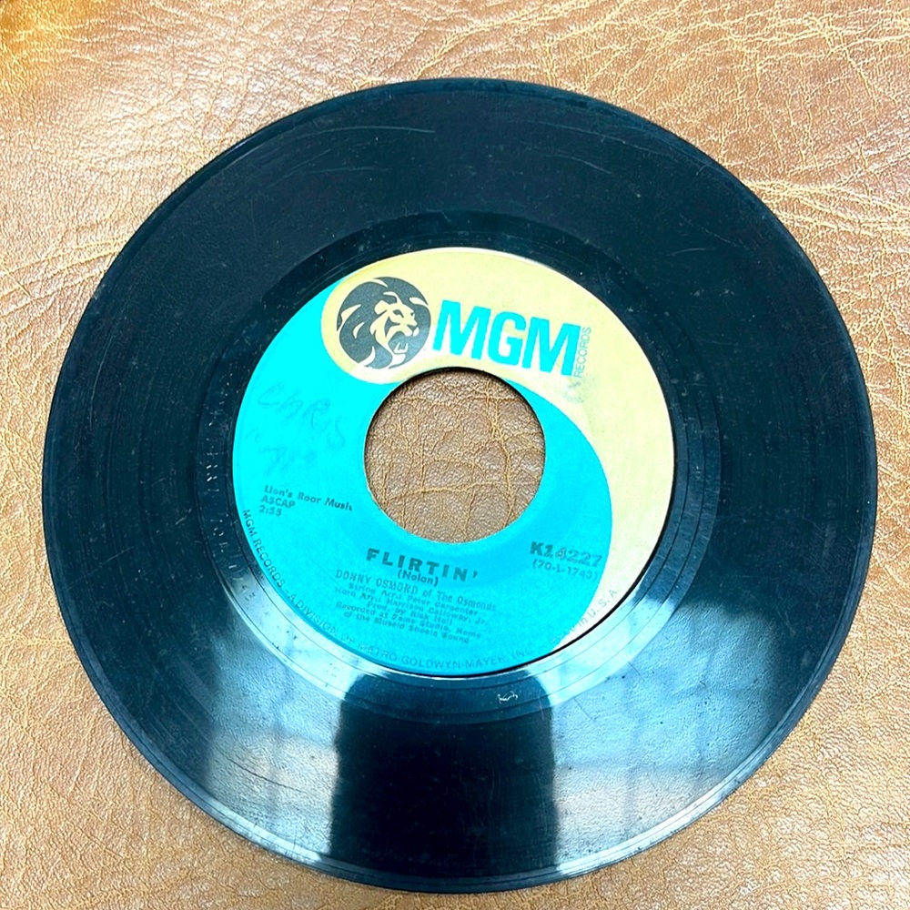 Donny Osmond 45 rpm vinyl record